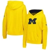 Stadium Athletic Maize Michigan Wolverines Team Big Logo Pullover Hoodie In Maize