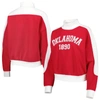 GAMEDAY COUTURE GAMEDAY COUTURE CRIMSON OKLAHOMA SOONERS MAKE IT A MOCK SPORTY PULLOVER SWEATSHIRT