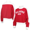 Gameday Couture Crimson Oklahoma Sooners Make It A Mock Sporty Pullover Sweatshirt In Crimson