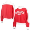 GAMEDAY COUTURE GAMEDAY COUTURE CRIMSON NEBRASKA HUSKERS MAKE IT A MOCK SPORTY PULLOVER SWEATSHIRT
