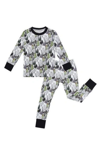 Peregrinewear Babies' Cactus Fitted Two-piece Pyjamas In White