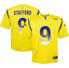 NIKE YOUTH NIKE MATTHEW STAFFORD GOLD LOS ANGELES RAMS INVERTED GAME JERSEY