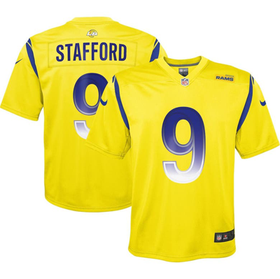 Nike Kids' Youth  Matthew Stafford Gold Los Angeles Rams Inverted Game Jersey