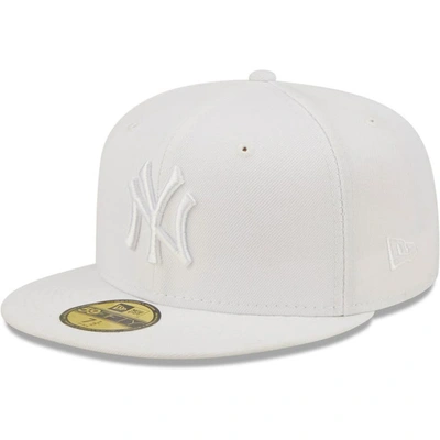 New Era New York Yankees White On White 59fifty Fitted Hat