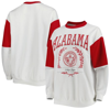 GAMEDAY COUTURE GAMEDAY COUTURE WHITE ALABAMA CRIMSON TIDE IT'S A VIBE DOLMAN PULLOVER SWEATSHIRT