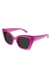 Saint Laurent 51mm Cat Eye Sunglasses In Pink