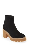 Jeffrey Campbell Tuckee Lug Sole Bootie In Black Suede Honey