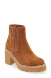 Jeffrey Campbell Tuckee Lug Sole Bootie In Tan Suede