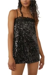 Free People That Girl Sequin-embellished Mini Dress In Black