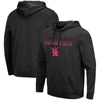Colosseum Black Houston Cougars Blackout 3.0 Pullover Hoodie In Black