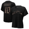 MAJESTIC MAJESTIC THREADS JUSTIN HERBERT BLACK LOS ANGELES CHARGERS LEOPARD PLAYER NAME & NUMBER T-SHIRT