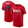 Nike Men's Mike Trout Red Los Angeles Angels City Connect Fuse Name Number T-shirt In Red
