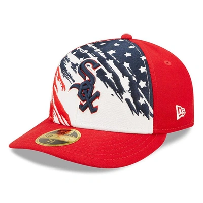 NEW ERA NEW ERA RED CHICAGO WHITE SOX 2022 4TH OF JULY LOW PROFILE 59FIFTY FITTED HAT