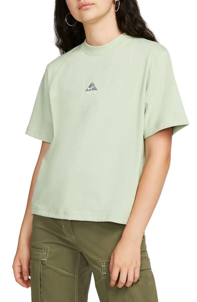 Nike Embroidered Logo Relaxed Fit T-shirt In Honeydew