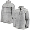 G-iii 4her By Carl Banks Gray Tennessee Titans Sherpa Quarter-zip Jacket In Gray