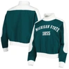 GAMEDAY COUTURE GAMEDAY COUTURE GREEN MICHIGAN STATE SPARTANS MAKE IT A MOCK SPORTY PULLOVER SWEATSHIRT