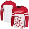 Starter Men's  Red, White Tampa Bay Buccaneers Halftime Long Sleeve T-shirt In Red