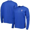 DUNBROOKE DUNBROOKE TEXAS RANGERS ROYAL MAVERICK LONG SLEEVE T-SHIRT