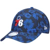 NEW ERA NEW ERA ROYAL PHILADELPHIA 76ERS BLOSSOM 2.0 9TWENTY ADJUSTABLE HAT