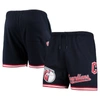 Pro Standard Navy Cleveland Guardians Logo Mesh Shorts In Navy