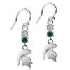 DAYNA DESIGNS DAYNA DESIGNS MICHIGAN STATE SPARTANS DANGLE CRYSTAL EARRINGS