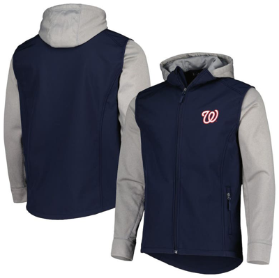Dunbrooke Navy/heather Gray Washington Nationals Alpha Full-zip Jacket