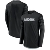 Fanatics Branded Black/silver Las Vegas Raiders Square Off Long Sleeve T-shirt In Black
