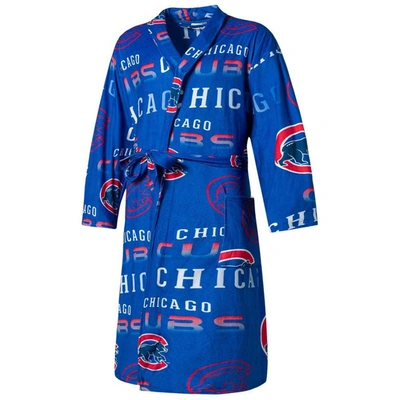 CONCEPTS SPORT CONCEPTS SPORT ROYAL CHICAGO CUBS WINDFALL MICROFLEECE ALLOVER ROBE