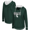 Colosseum Women's Green Michigan State Spartans Tunic Pullover Hoodie In Green