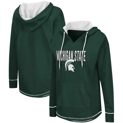 Colosseum Women's Green Michigan State Spartans Tunic Pullover Hoodie