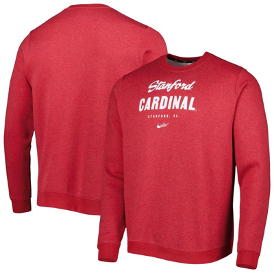 Nike Cardinal Stanford Cardinal Vault Stack Club Fleece Pullover Sweatshirt