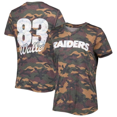 Industry Rag Majestic Threads Darren Waller Camo Las Vegas Raiders Name & Number V-neck Tri-blend T-shirt