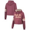 Colosseum Maroon Virginia Tech Hokies Retro Cropped Pullover Hoodie In Maroon