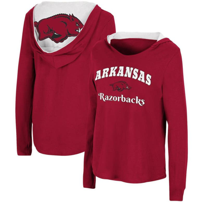 Colosseum Cardinal Arkansas Razorbacks Catalina Hoodie Long Sleeve T-shirt