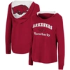 Colosseum Women's  Cardinal Arkansas Razorbacks Catalina Hoodie Long Sleeve T-shirt In Cardinal