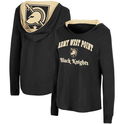 Colosseum Black Army Black Knights Catalina Hoodie Long Sleeve T-shirt