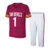 Colosseum Big Boys  Maroon, White Arizona State Sun Devils Football Jersey And Pants Set In Maroon