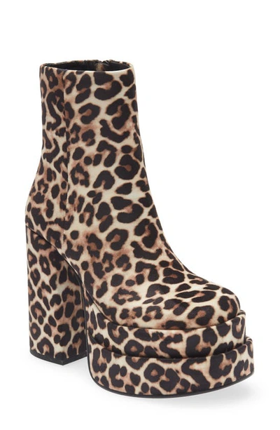 Steve Madden Cobra Platform Boot In Leo Velvet