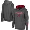 Colosseum Women's Charcoal Alabama Crimson Tide Arch And Logo 1 Pullover Hoodie In Charcoal