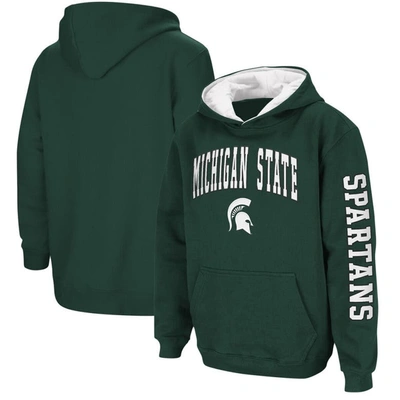 COLOSSEUM YOUTH COLOSSEUM GREEN MICHIGAN STATE SPARTANS 2-HIT TEAM PULLOVER HOODIE