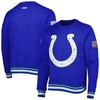 PRO STANDARD PRO STANDARD ROYAL INDIANAPOLIS COLTS MASH UP PULLOVER SWEATSHIRT