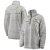 G-iii 4her By Carl Banks Gray Kansas City Chiefs Sherpa Quarter-zip Pullover Jacket In Gray