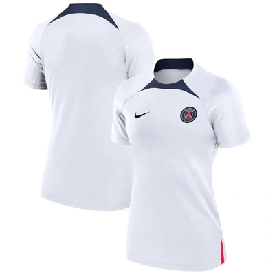 Nike Paris Saint-germain Strike  Women's Dri-fit Short-sleeve Soccer Top In White