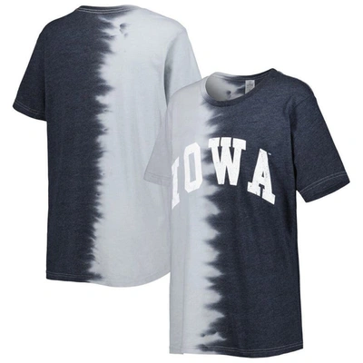 Gameday Couture Black Iowa Hawkeyes Find Your Groove Split-dye T-shirt