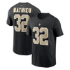 NIKE NIKE TYRANN MATHIEU BLACK NEW ORLEANS SAINTS PLAYER NAME & NUMBER T-SHIRT