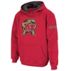 Stadium Athletic Youth  Red Maryland Terrapins Big Logo Pullover Hoodie In Red