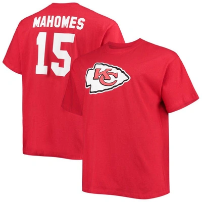 Fanatics Men's Patrick Mahomes Red Kansas City Chiefs Big And Tall Player Name And Number T-shirt