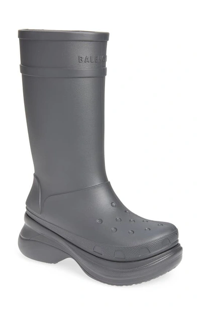 Balenciaga X Crocs Water Resistant Boot In Grafite