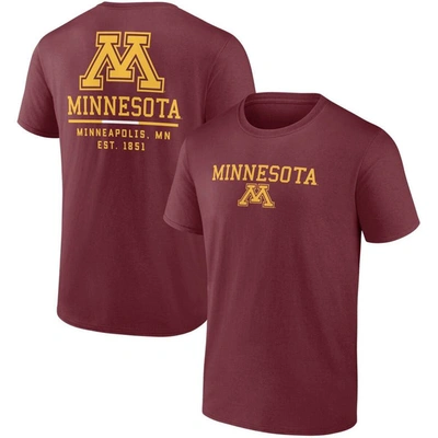 Fanatics Branded Maroon Minnesota Golden Gophers Game Day 2-hit T-shirt