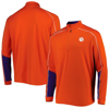 COLUMBIA COLUMBIA ORANGE CLEMSON TIGERS SHOTGUN 2.0 OMNI-WICK QUARTER-ZIP JACKET